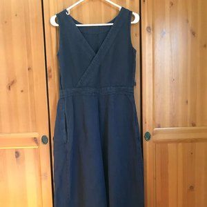 Toast navy blue cotton linen jumpsuit US 8